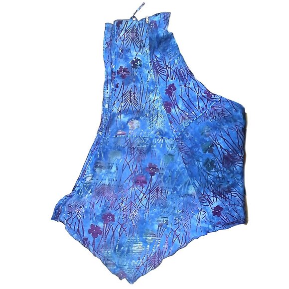 The Pyramid Collection Blue Purple Festival Handkerchief Midi Skirt Like New - Picture 10 of 10